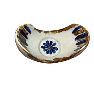 Ken Edwards Vintage Candle Holder Tonala Pottery Bird Hand Painted U Shape